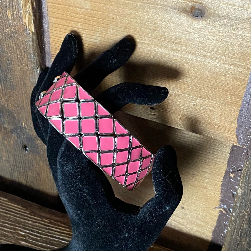 Express Pink Enamel Stretch Bracelet